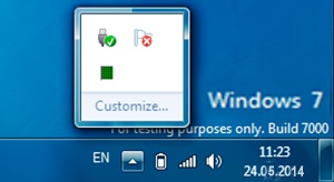 Hogyan vissza a Windows 7 a hálózat ikon, akkumulátor, óra, stb