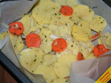 Cartofi cu roșii în cuptor (rețetă pas cu pas cu fotografie)