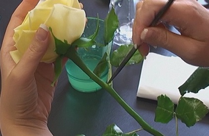 Kerámia virág rózsa kezét a polimer agyag 3. rész