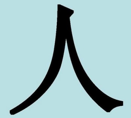 A kínai karakterek „kard” és az „ember”, az érték a kínai karakterek