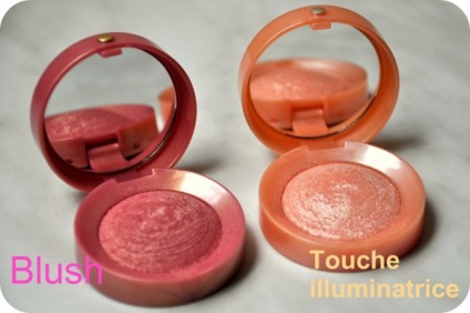 Articolele mele noi de la bourjois - blush blush # 33 lilas d sau highlight touche iilluminatrice # 96 trandafir