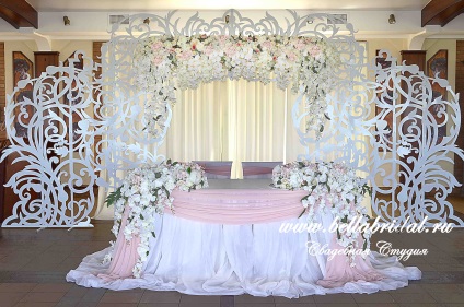 esküvői dekoráció színek - árak dekoráció az esküvői terem, példák munkák