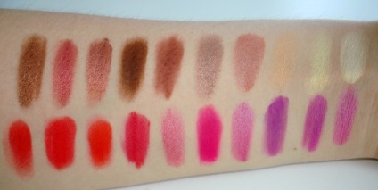 Paleta de umbre 120 de culori manly - swatch comentarii