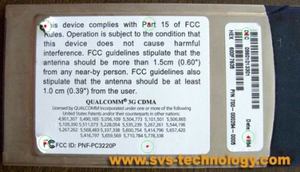 Forrasztási modemet Sierra AirCard 580 PCMCIA USB