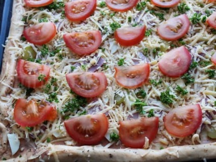 Pizza mozzarella lépésről lépésre recept fotók