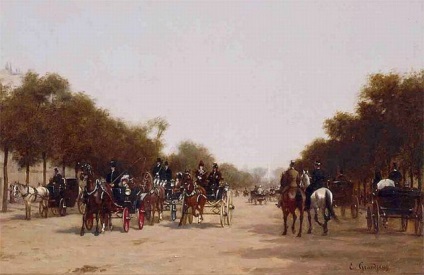 Mergeți prin Champs Elysées