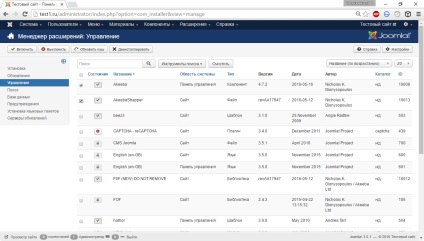 Extensions joomla 3 letölteni, telepíteni és eltávolítani alkatrészek, beépülő modulok és