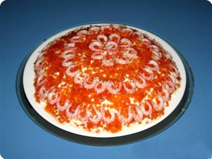 Salata - regală - cu creveți și caviar roșu