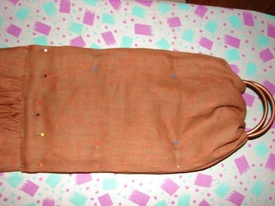 Sling - un dispozitiv pentru a purta un copil cum să coase un sac de un singur strat cu inele cu o tăietură
