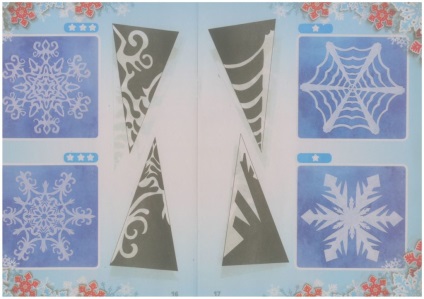 Fulgi de zăpadă din modele de hârtie pentru tăiere - 50 de bucăți!