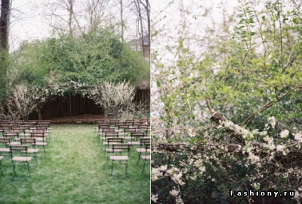 Nunta în primăvară - o dată pe an grădinile înflorește