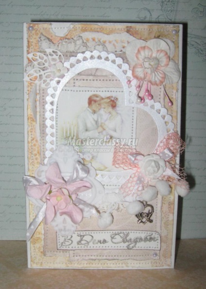 Cartea de nunta scrapbooking in stilul shebbie-chic