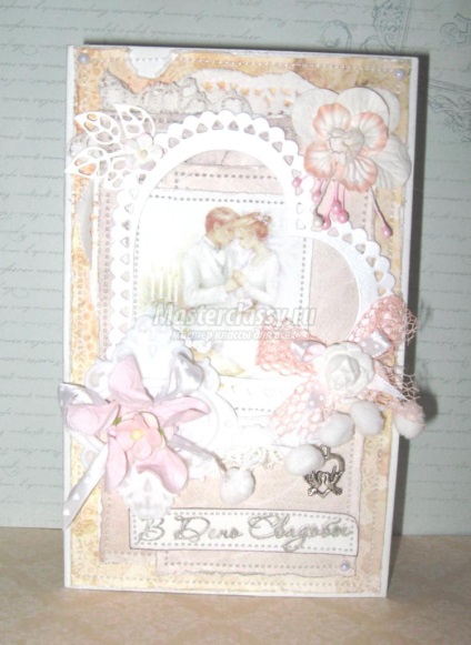 Cartea de nunta scrapbooking in stilul shebbie-chic