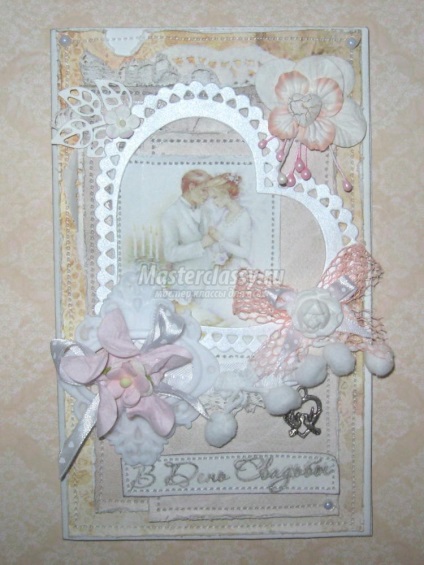 Cartea de nunta scrapbooking in stilul shebbie-chic