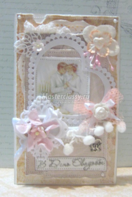 Cartea de nunta scrapbooking in stilul shebbie-chic