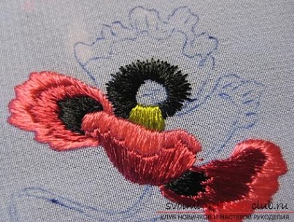 Diagrama de broderie a macului chinezesc, modelele broderiei chinezești ale florii, broderia de semințe de mac pentru