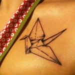 Tatuaje de origami (vulpe, macara si altele