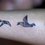 Tatuaje de origami (vulpe, macara si altele