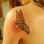 Tatuaje de origami (vulpe, macara si altele