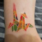 Tatuaje de origami (vulpe, macara si altele