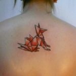 Tatuaje de origami (vulpe, macara si altele