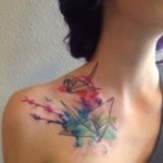 Tatuaje de origami (vulpe, macara si altele