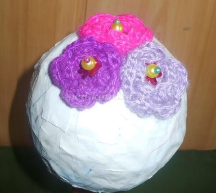 Topiari de flori tricotate