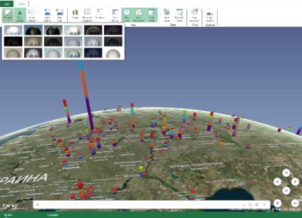 Vizualizarea datelor geografice utilizând add-in-ul geoflow, exceltip