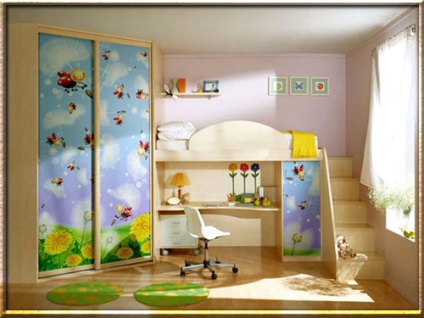 Culoarea pereților în camera copiilor, în interiorul casei