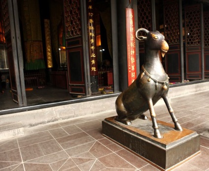 Taoist templu de oi de bronz qingyang (templu de capră verde), operator de turism în Tibet nou mod