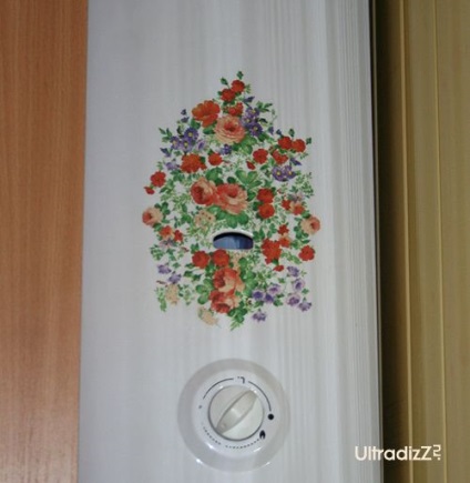 Decorarea coloanei de gaze în tehnica decupajului