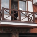 Balustrade din lemn pentru balcon cu mâinile lor instalarea de garduri