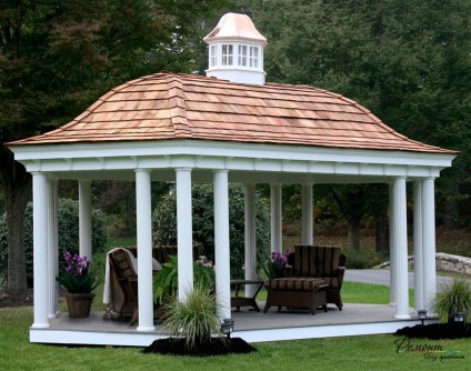 Design de idei de design gazebo de gradina de design elegant pe fotografie