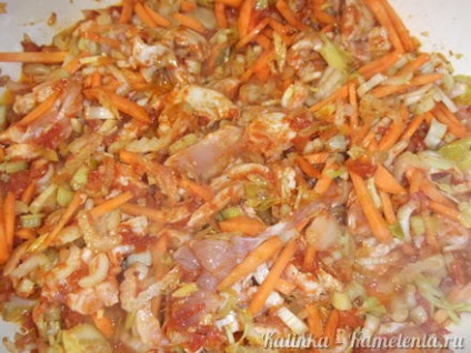 Funchazu cu rețete de pui și legume, cu o fotografie cum să gătești un pufos cu pui și legume pe bază de turn