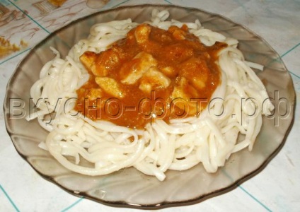 Goulash făcut din pui, fotografie gustoasă