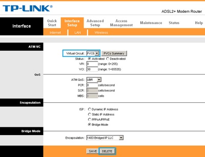 Interconectarea (barnaul) - suport tehnic - configurarea conexiunilor pppoe - tp-link td-8840