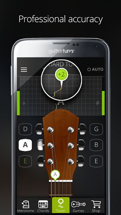 Cum se configurează o aplicație guitartuna gratuită pe chitara pe Android
