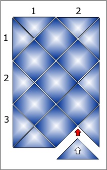 Calculator pentru calculul numărului de plăci de oglindă la așezarea unui romb