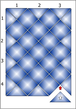 Calculator pentru calculul numărului de plăci de oglindă la așezarea unui romb