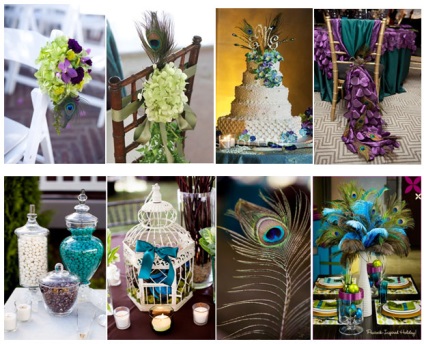 Colectia de accesorii de nunta peacock - sfaturi online magazin da decor