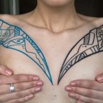 Tatuaj masculin și feminin pe piept 114 de fotografii frumoase