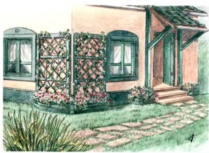 Design exterior de ferestre opțiuni și idei, plante o grădină
