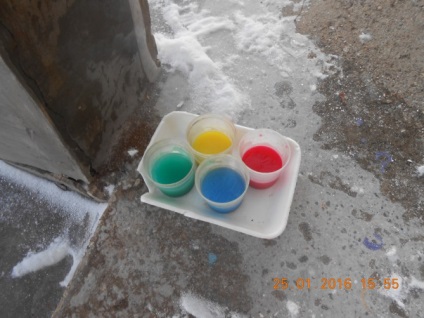 Experimente cu zăpadă, gheață și apă (raport fotografie)