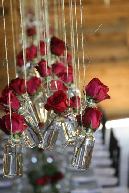 Decoratie originala cu trandafiri