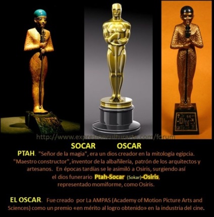 Oscar szobrocska egyiptomi kultikus Sokar