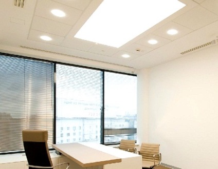 A világítás az irodában, tanulmány jellemzői és a választás a világítás ötletek