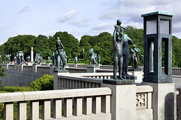 Sculptura parc din Vigeland, design peisagistic de grădini și parcuri