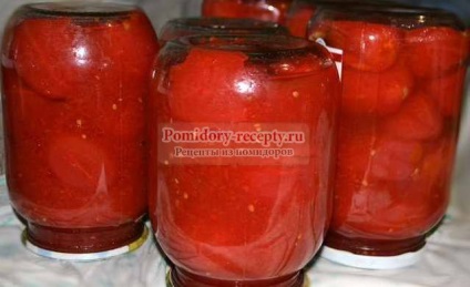 Tomate în suc de roșii pentru iarnă