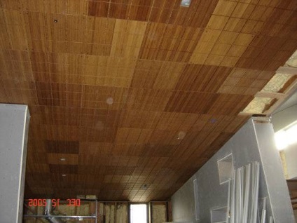 Plafoane de bambus panouri fotografie în interior, instalare pe tavan