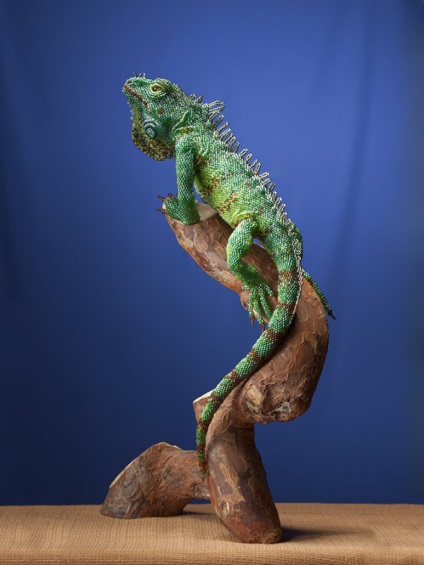 Lenyűgöző naturalista szobor gyöngyök Jeanne Vasilyeva, kézimunka